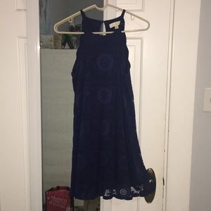Navy Francesca’s halter swing dress